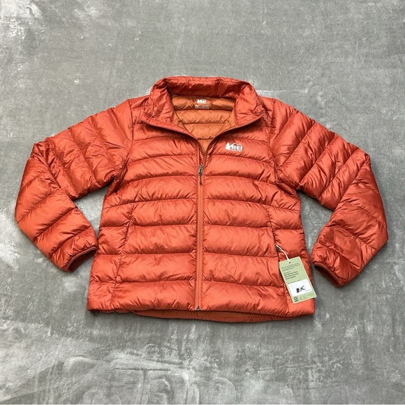 REI Jackets & Blazers - REI co-op 650 Down Puffer Jacket Womens Large redrock outdoor hiking lightweight